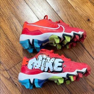 Nike Kids Red and White T-Ball Cleats